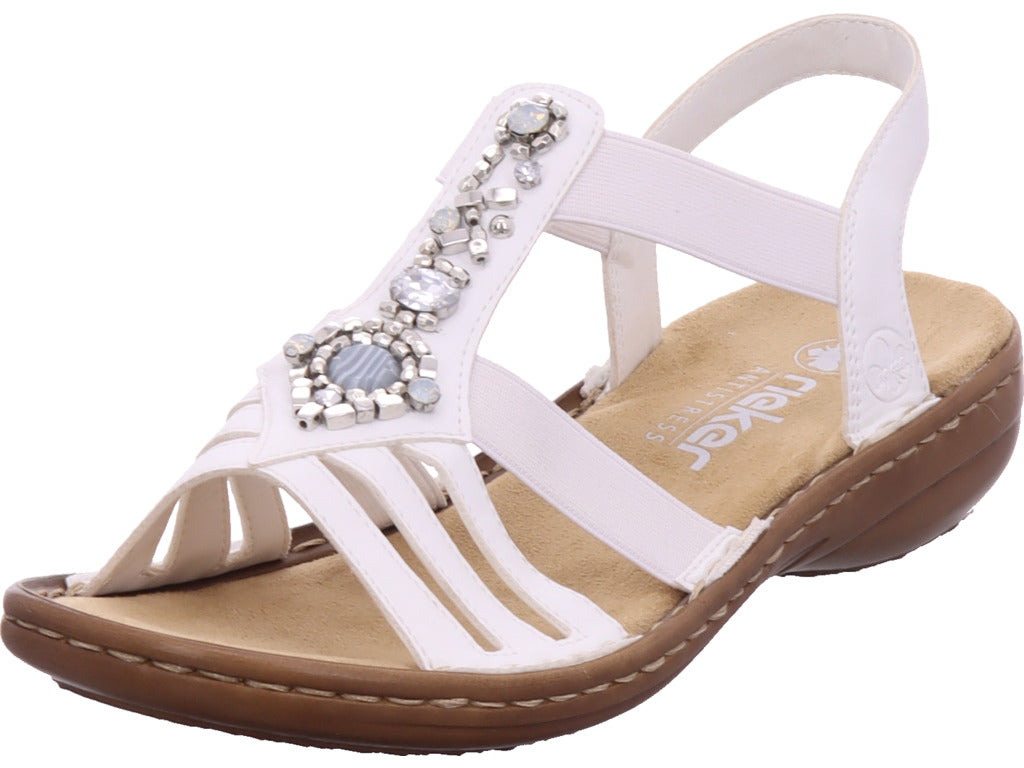 Rieker Damen Sandalette Fsk Damen Sandalen in weiß