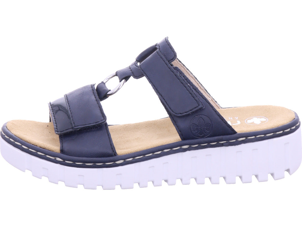 Rieker Damen Pantolette Fsk Damen Sandalen in blau