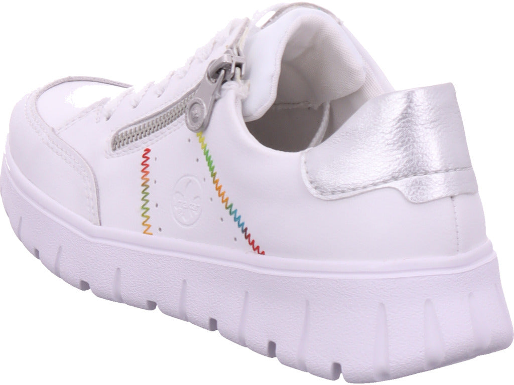 Rieker Damen Sneaker Fsk Damen Halbschuhe in weiß