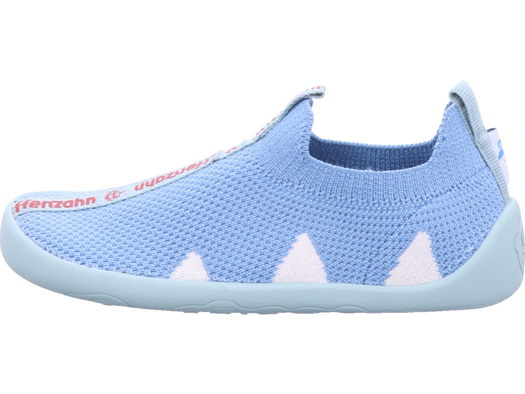 Affenzahn Jungen  Hausschuh Knit Flinky Hai in blau