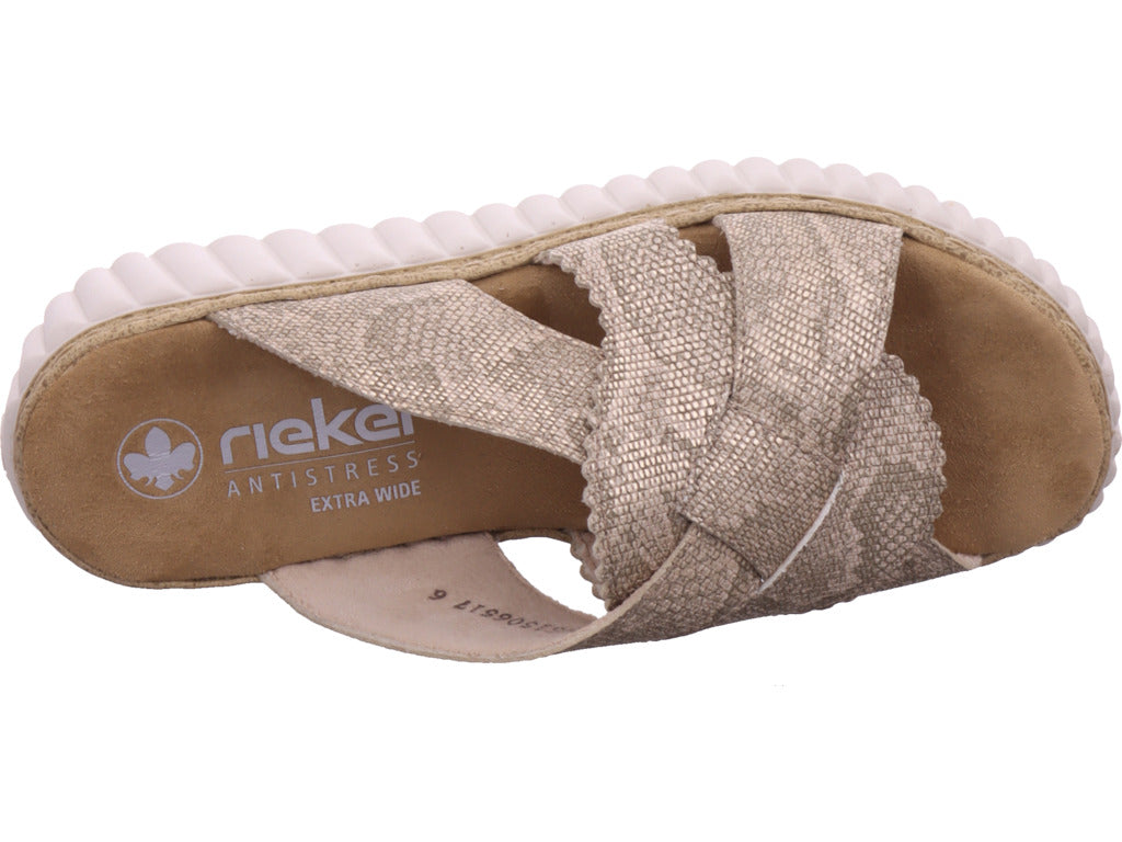 Rieker Damen Pantolette Fsk Damen Sandalen in beige