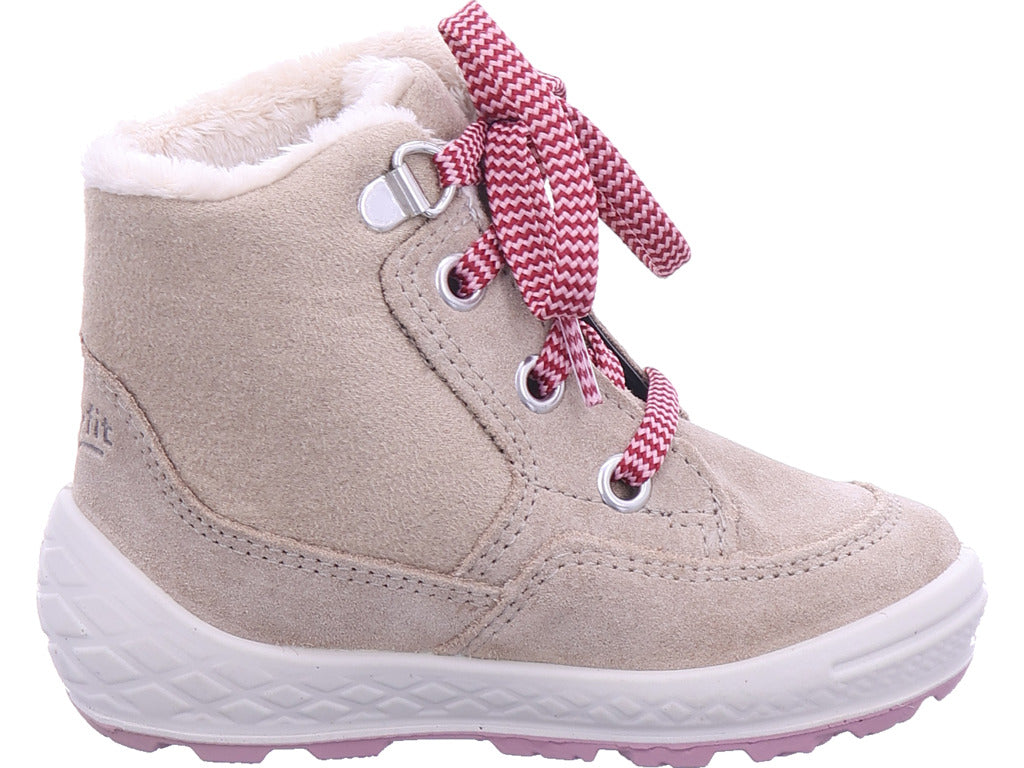 Superfit Mädchen Moonboot Stiefelette Leder \ Groovy in beige