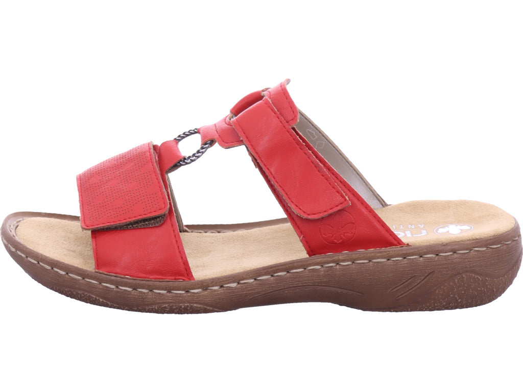 Rieker Damen Pantolette Fsk Damen Sandalen in rot