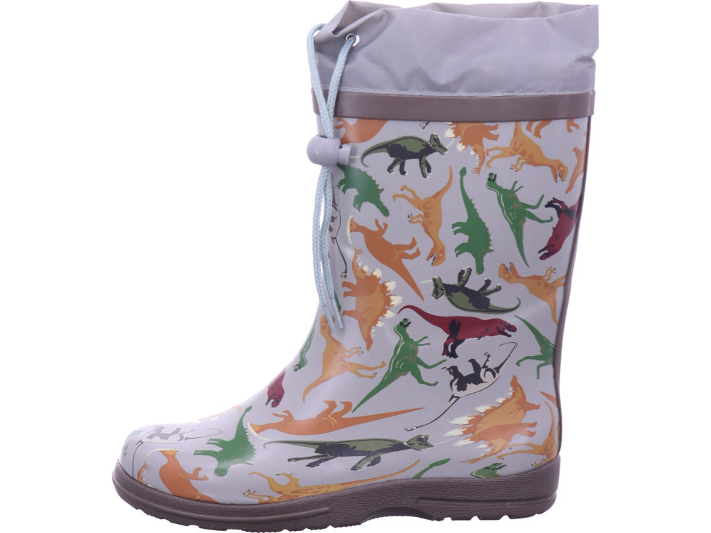 Beck Gymnas Jungen Gummistiefel Dinoland Grau in grau