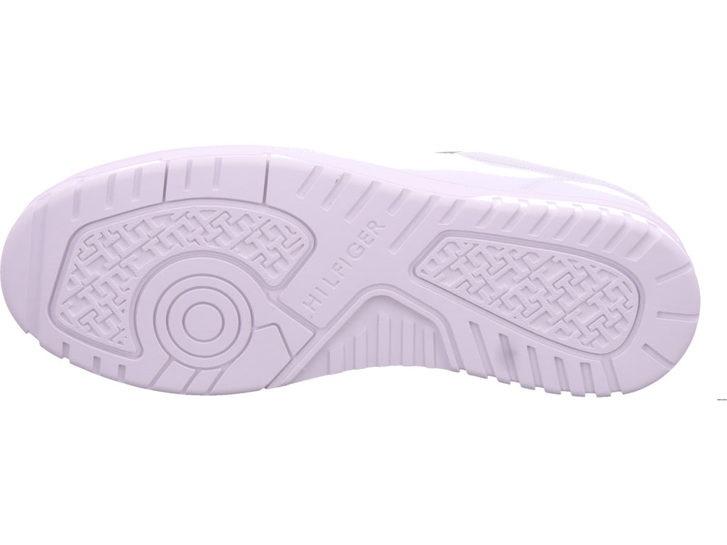 Tommy Hilfiger Herren Sneaker Th Basket Core Lth Pinperf in weiß