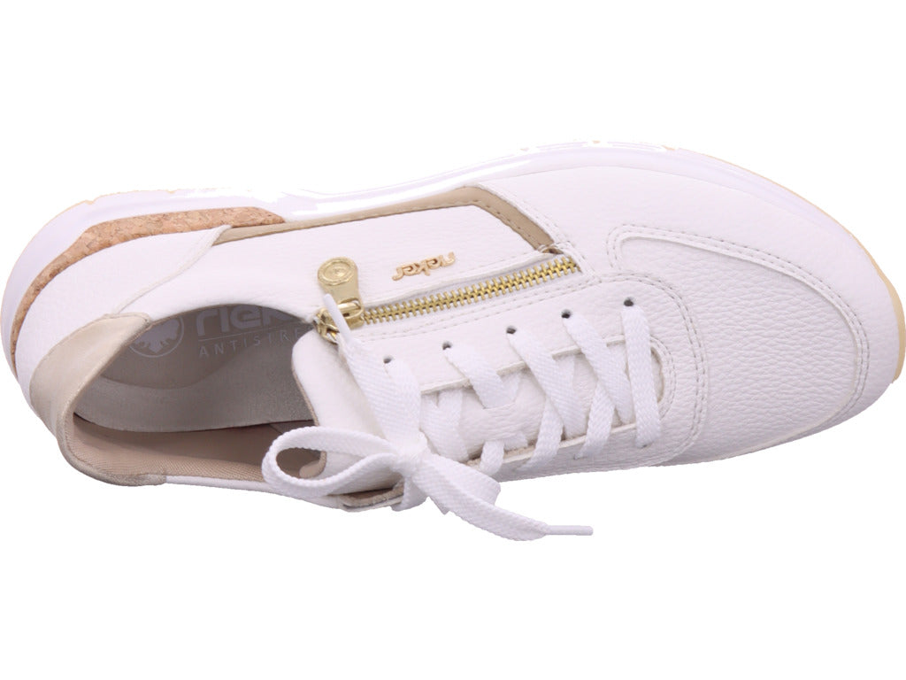 Rieker Damen Sneaker Fsk Damen Halbschuhe in weiß