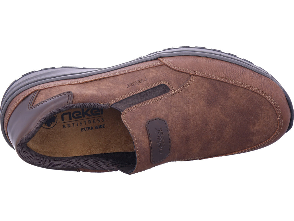 Pánské pantofle Rieker Hwk pánské nízké boty v hnědé barvě