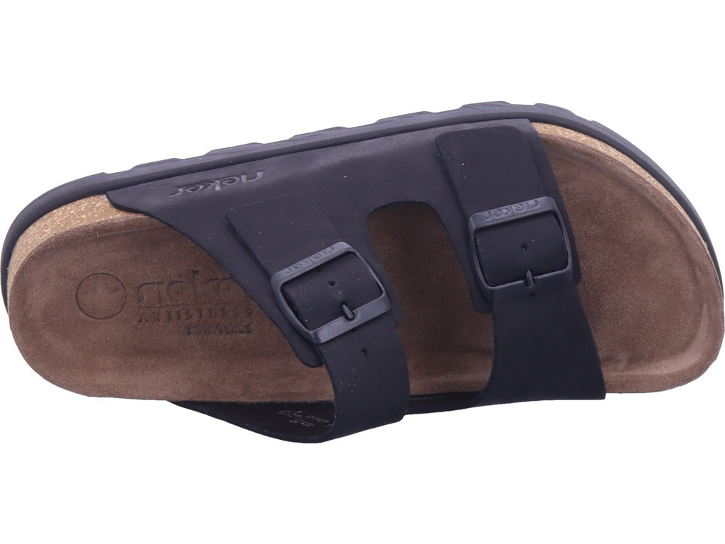 Rieker Herren Pantoffel Fsk Herren Sandalen in schwarz