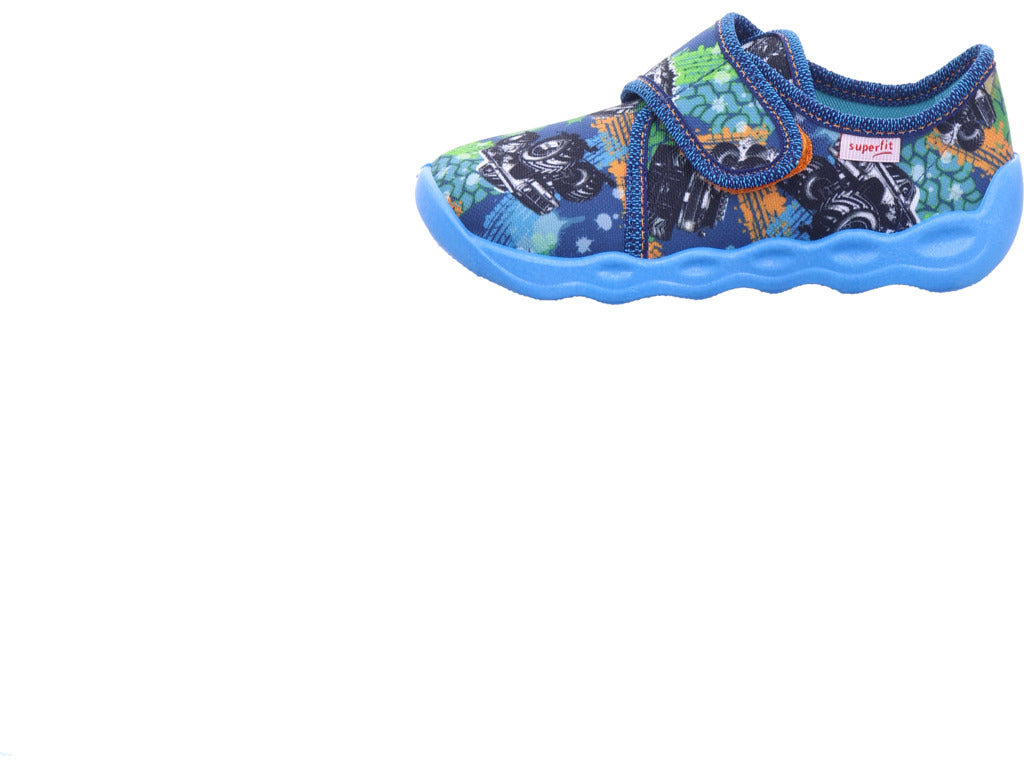 Superfit Jungen  Hausschuh Textil \ Bubble in blau