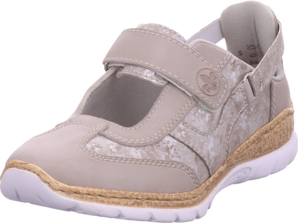 Rieker Damen Slipper Fsk Damen Halbschuhe in grau