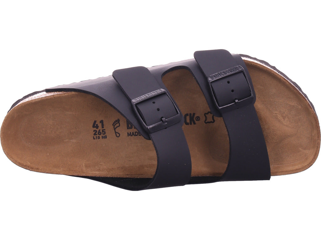 Birkenstock Herren Hausschuh Tieffußbett in schwarz