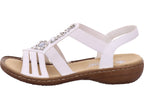 Rieker Damen Sandalette Fsk Damen Sandalen in weiß