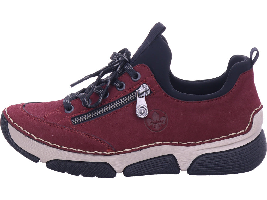 Rieker women's sneakers Hwk women's low shoes in red