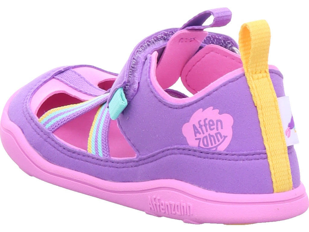 Affenzahn Girls Vegan Breezy Creative Toucan ve fialové barvě