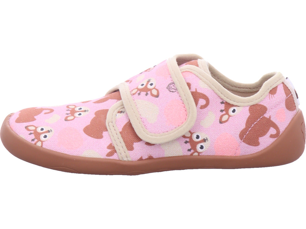 Affenzahn Mädchen  Hausschuh Baumwolle Movy Reh in frei