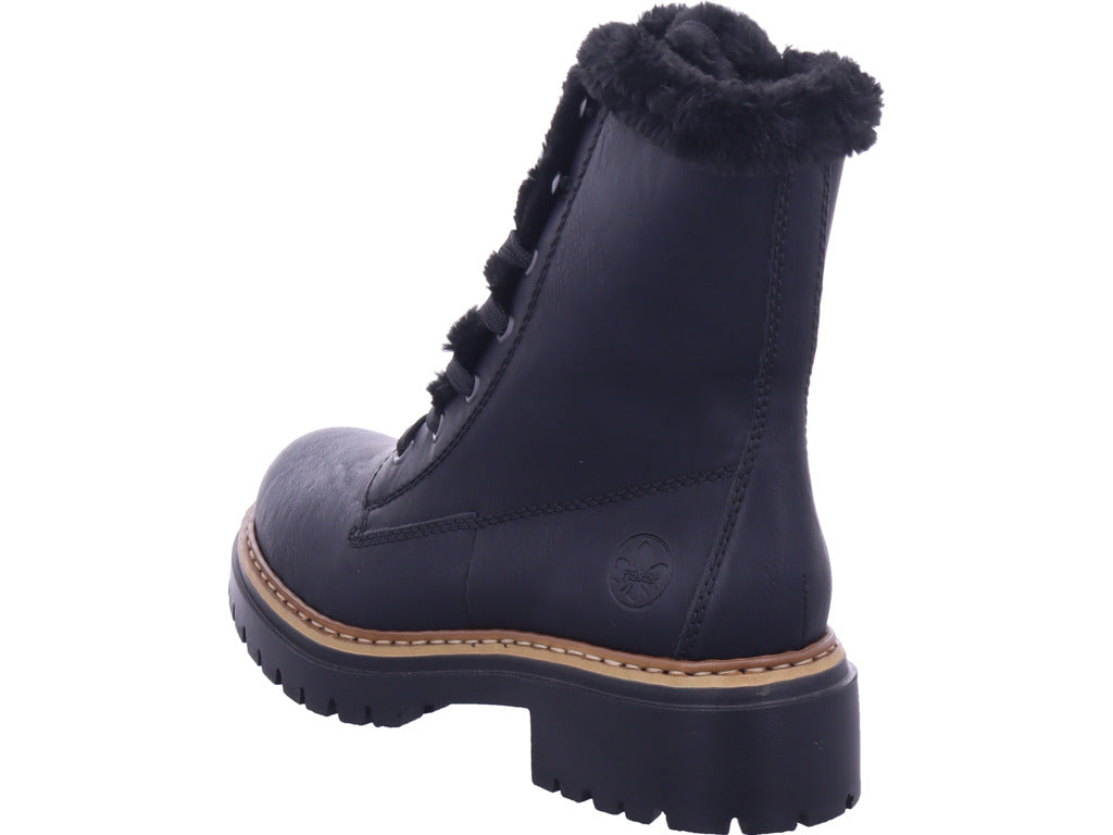 Rieker Damen Winterstiefel Hwk Damen Stiefel in schwarz
