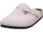 Birkenstock Damen Pantolette Boston Leve Corduroy in weiß