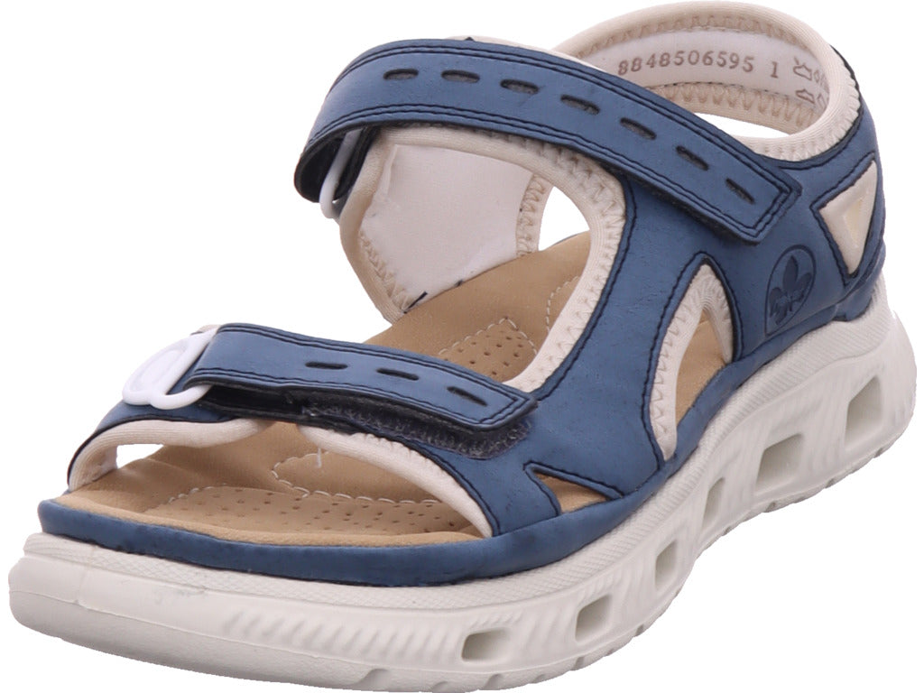 Rieker Damen Sandalette Fsk Damen Sandalen in blau