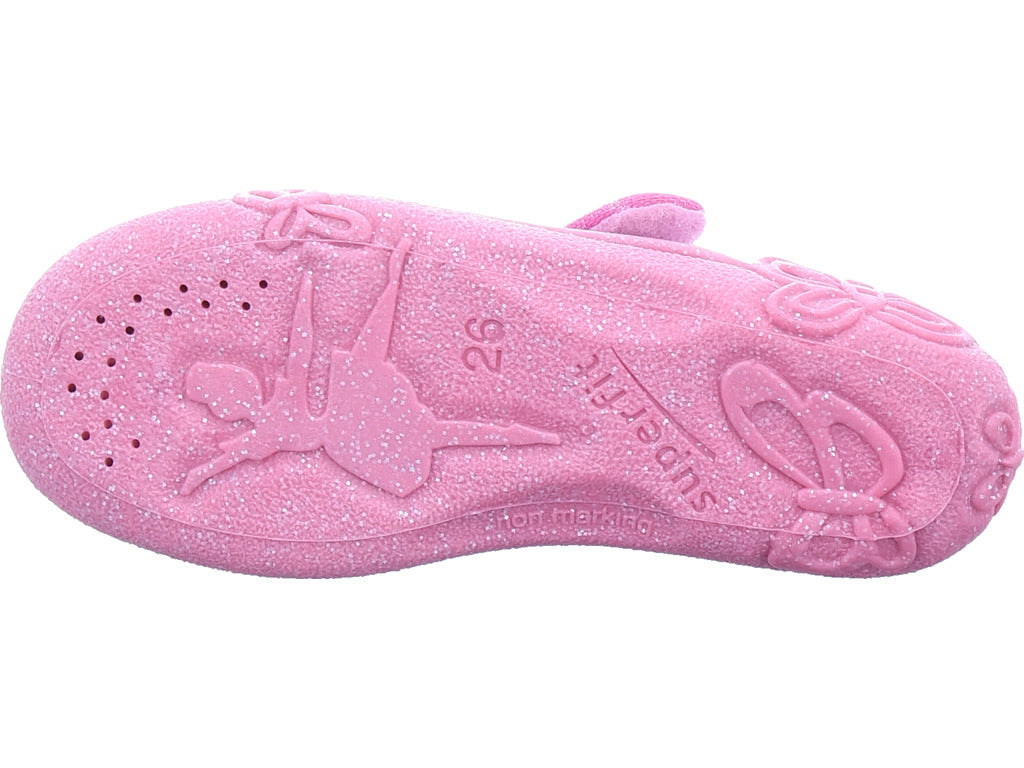 Dívčí pantofle Legero, textilní pantofle, Belinda v růžové barvě