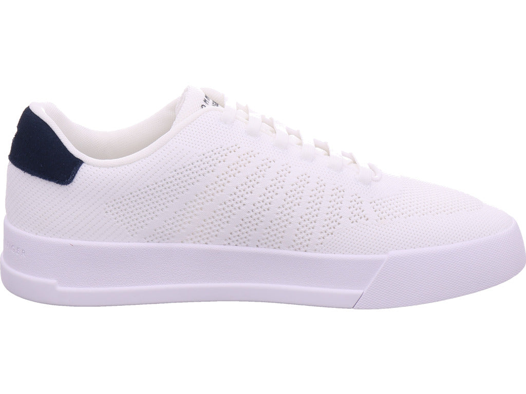 Tommy Hilfiger Herren Sneaker Th Court Knit in weiß