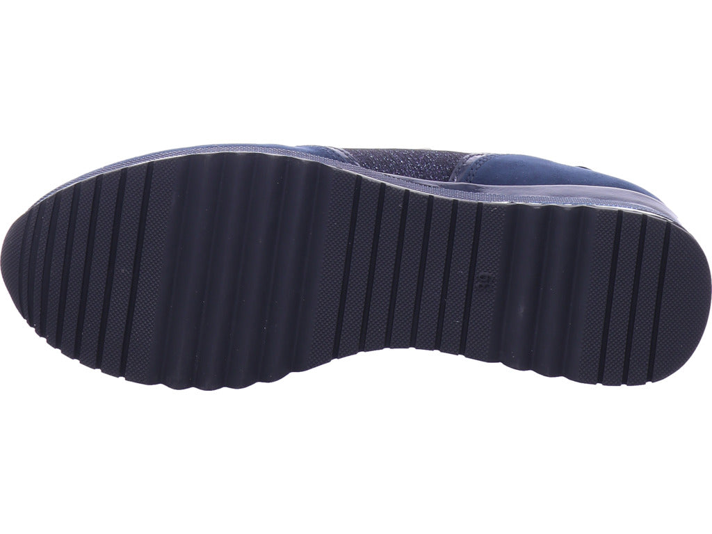 Dámské tenisky Marco Tozzi se šněrováním v modré barvě