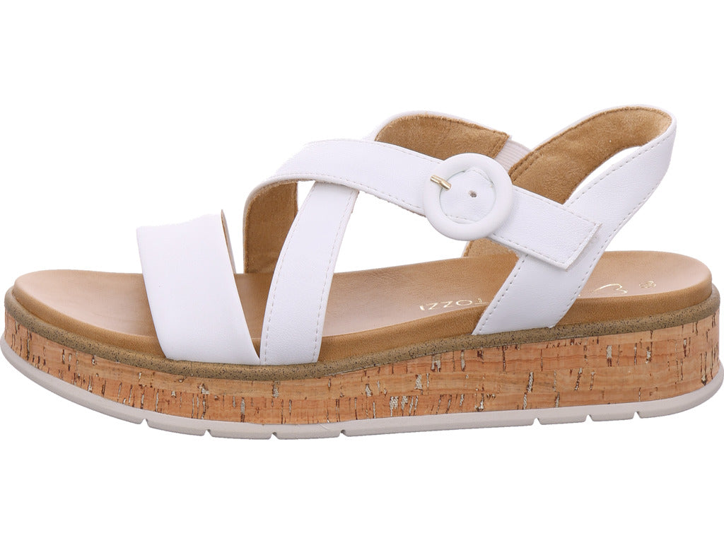 Marco Tozzi Damen Sandalette  in weiß
