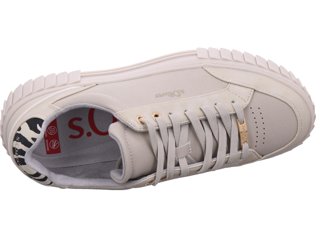 s.Oliver women's sneakers in beige