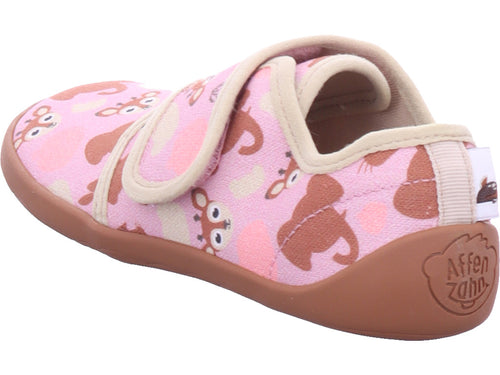 Affenzahn Mädchen  Hausschuh Baumwolle Movy Reh in frei