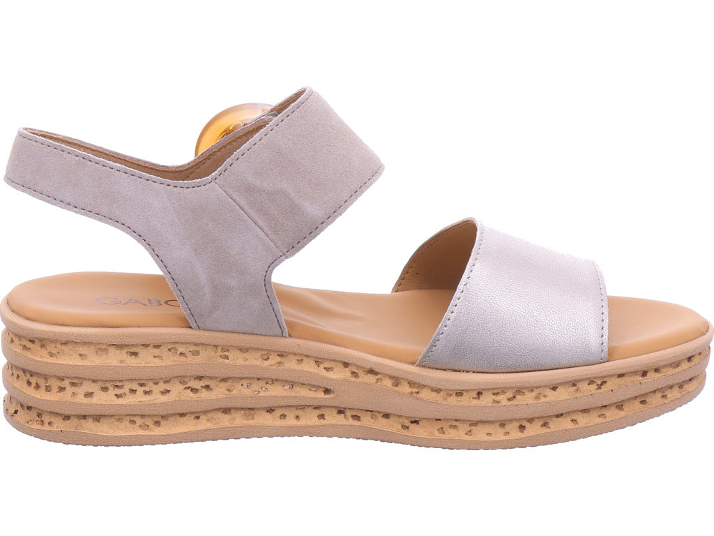 Gabor Damen Sandalette  in platin
