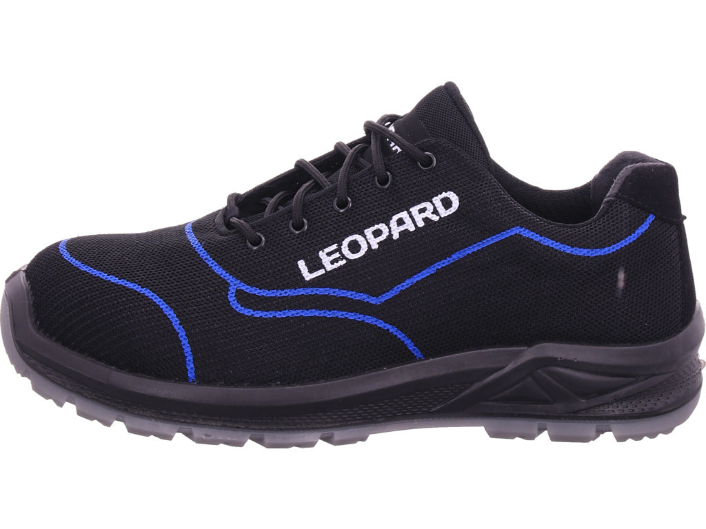 Pánské pracovní boty s leopardím vzorem v černé barvě