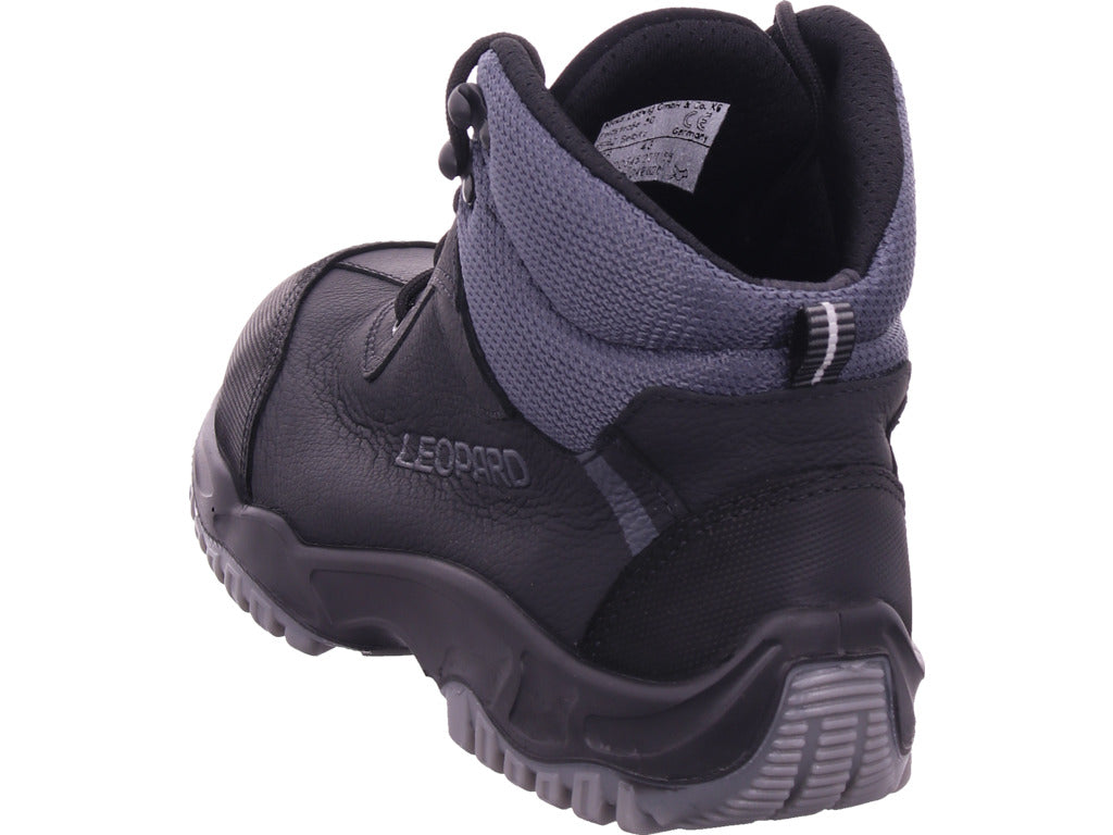 Pánské pracovní boty Gel S3 s leopardím vzorem v černé barvě