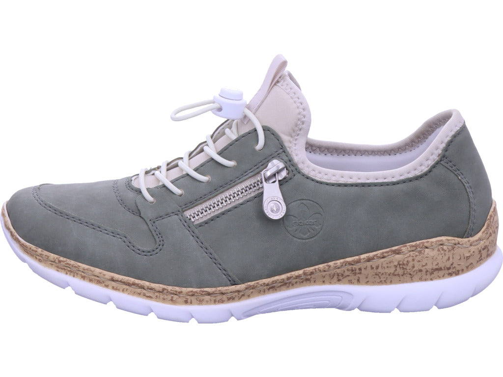 Rieker Damen Slipper Fsk Damen Halbschuhe in grün