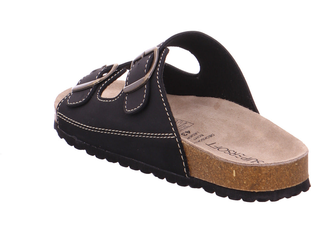Planet Footwear  Pantoffel He.-Tieffussbett Pantoletten in schwarz