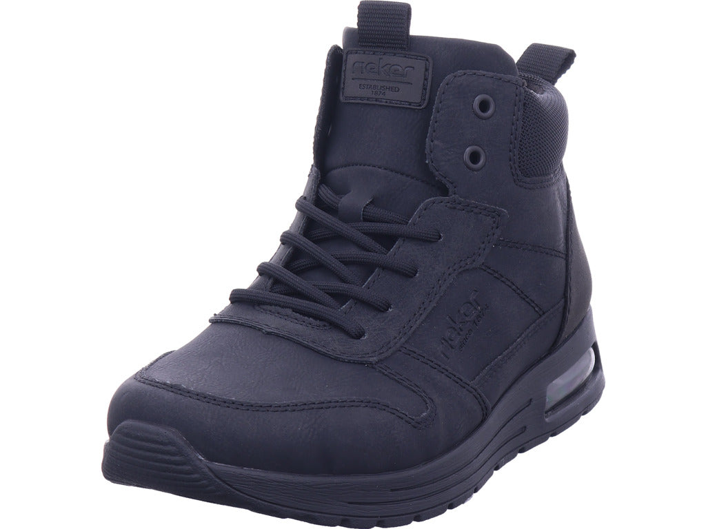 Rieker Herren Schnürstiefel Hwk Herren Stiefel in schwarz