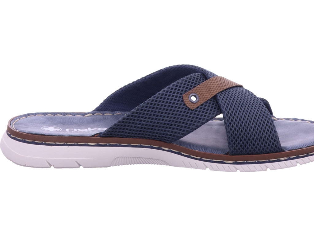 Rieker Herren Pantoffel Fsk Herren Sandalen in blau
