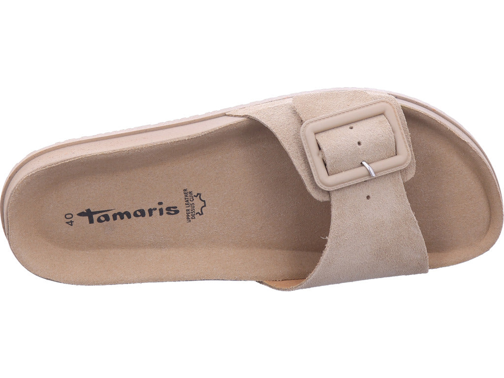 Tamaris Damen Pantolette  in beige