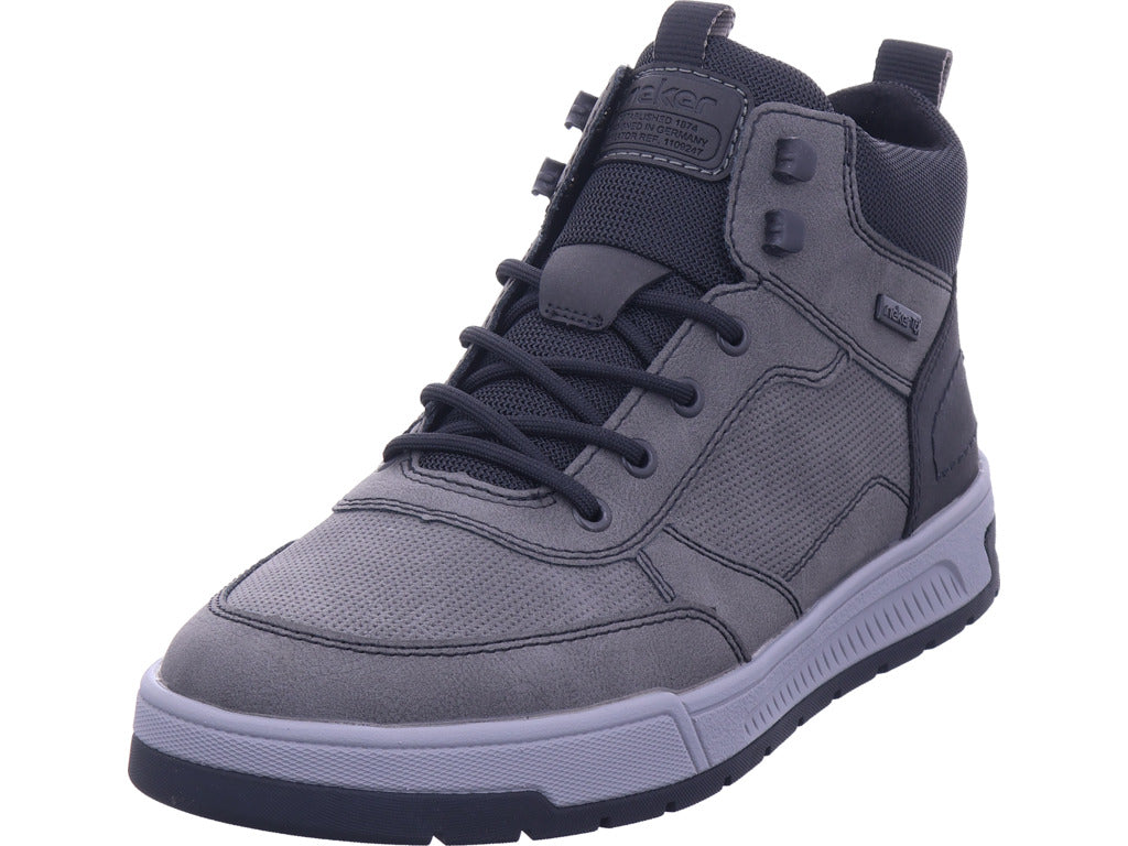 Rieker Herren Schnürstiefel Hwk Herren Stiefel in grau