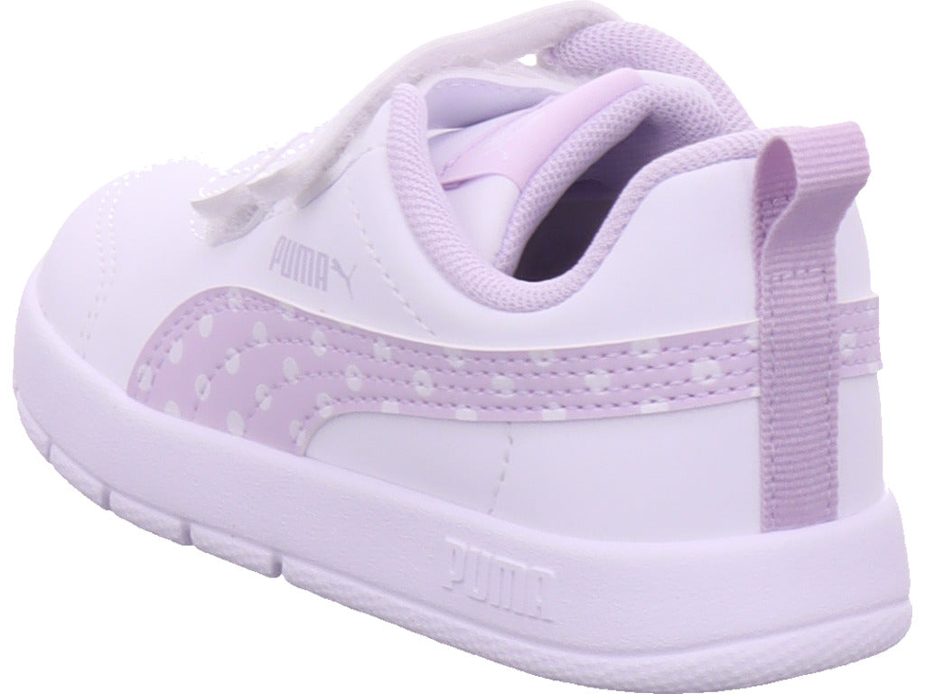 Puma Mädchen Sportschuh Courtflex V3 Dotty V in weiß