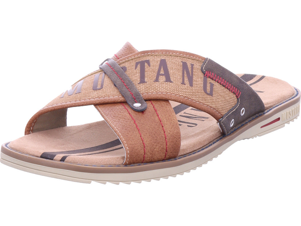 Mustang Herren Pantolette  in braun