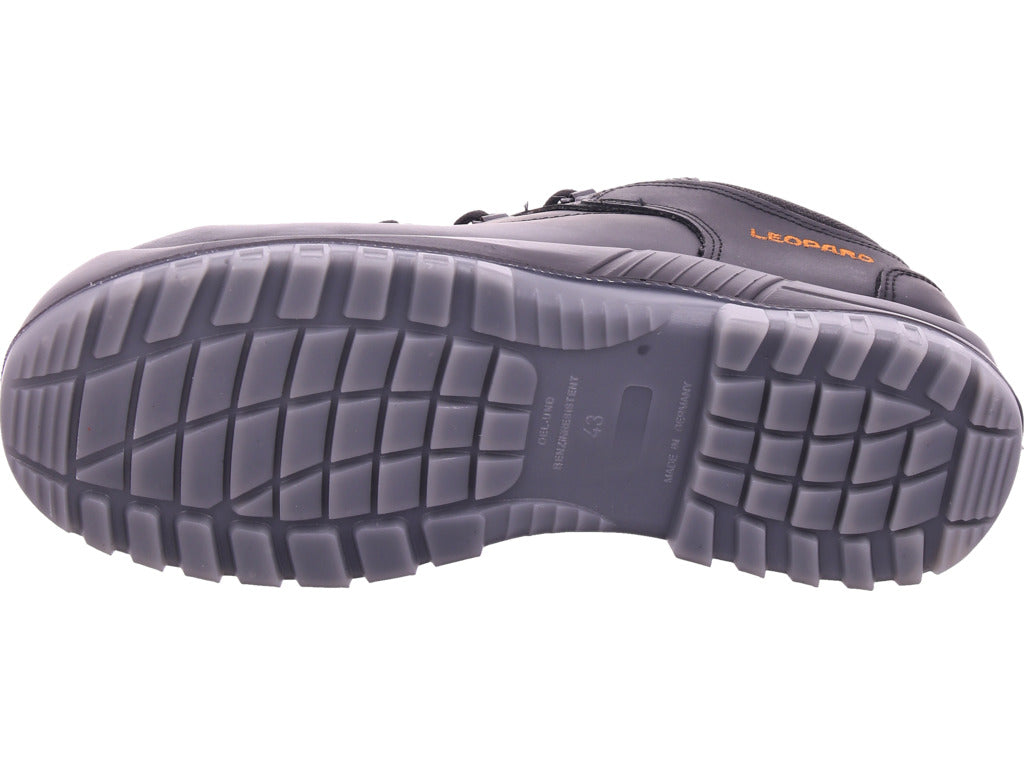 Leopard Herren Arbeitsschuh Sicherheitshalbschuh S3 in schwarz