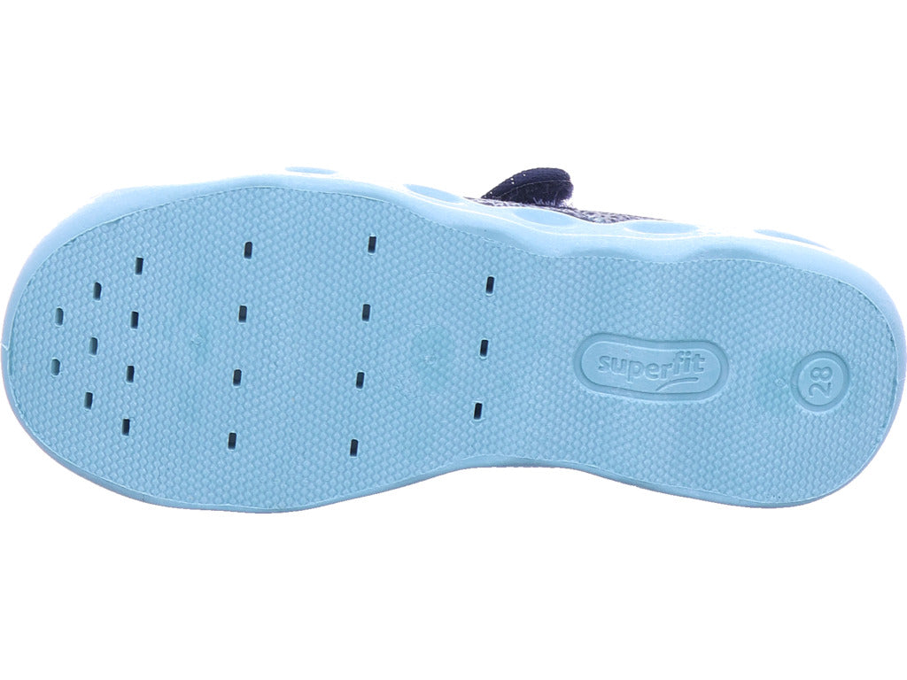 Superfit Mädchen  Hausschuh Textil \ Bubble in blau