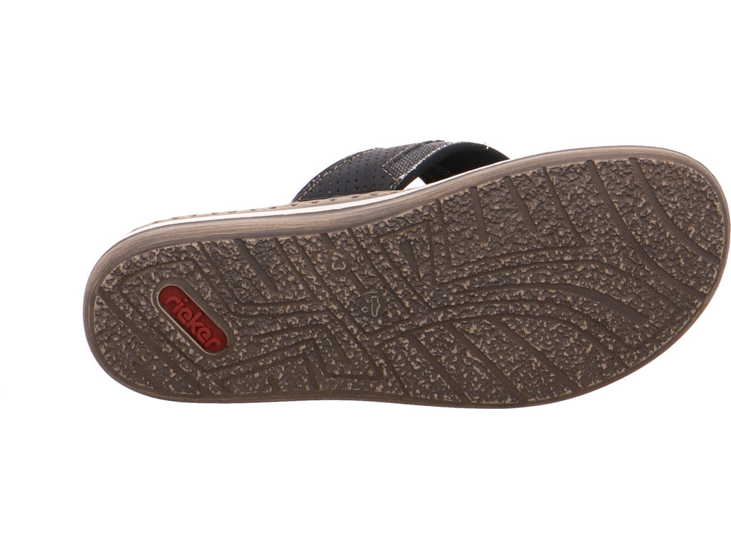 Rieker Herren Pantoffel  in schwarz