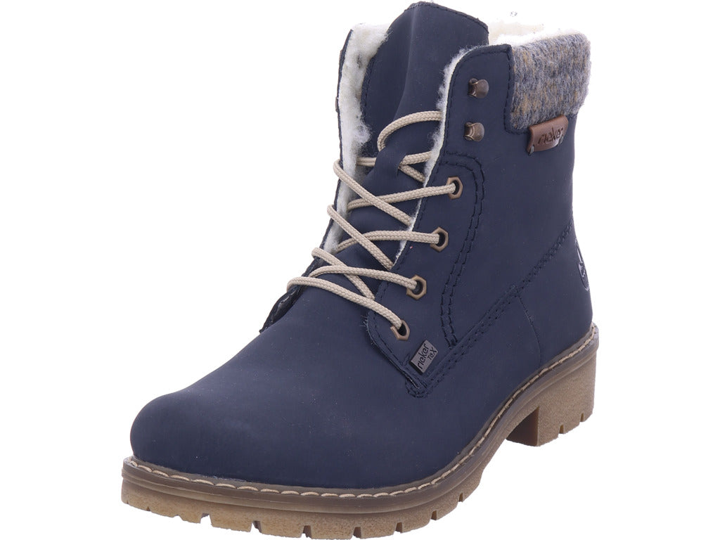 Dámské kotníkové boty Rieker Hwk v modré barvě