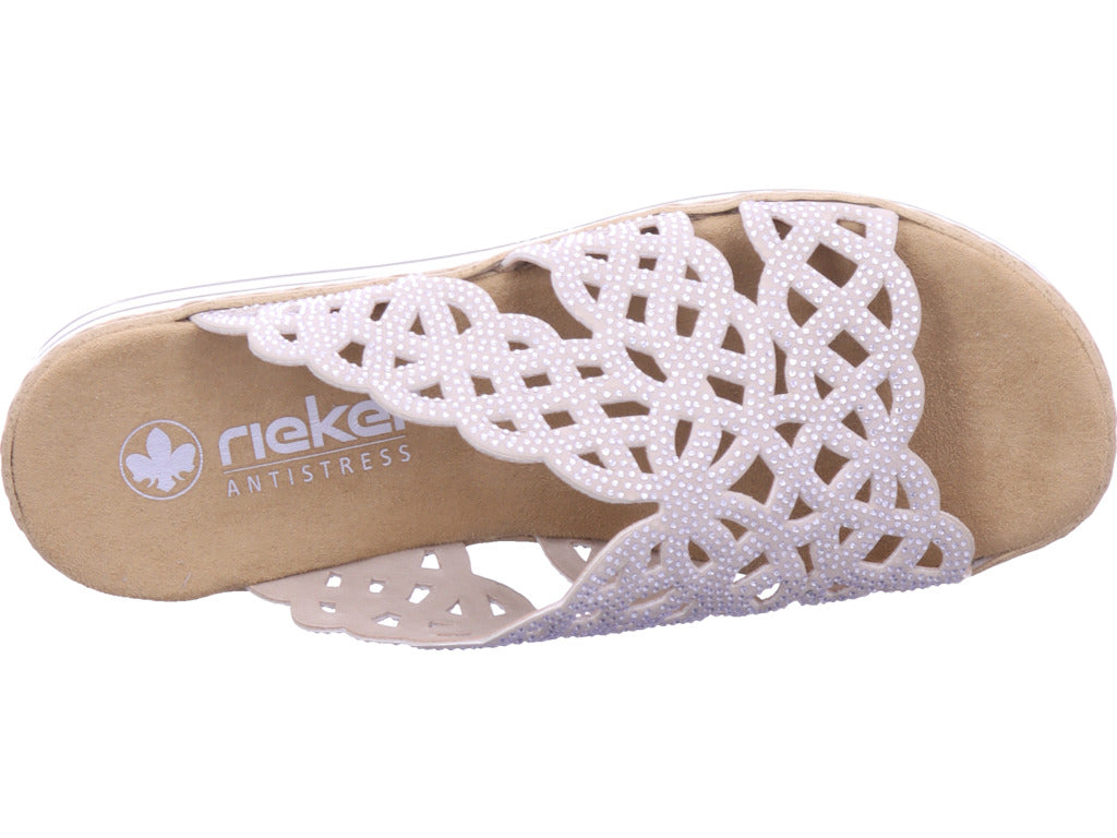 Rieker Damen Pantolette Fsk Damen Sandalen in beige