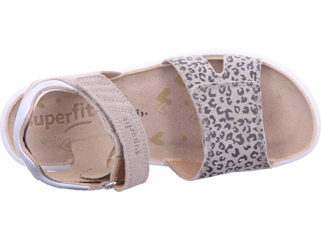 Superfit Mädchen Sandalette Sandale Leder \ Sparkle in beige