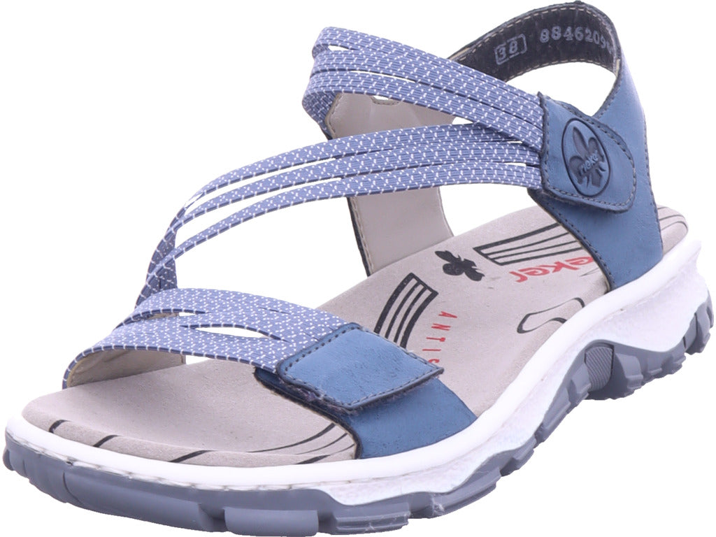 Rieker Damen Sandalette Fsk Damen Sandalen in blau