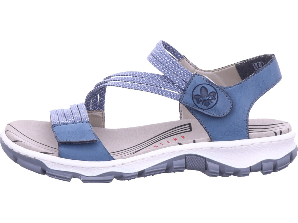 Rieker Damen Sandalette Fsk Damen Sandalen in blau