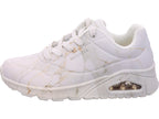 SKECHERS Damen Sneaker Uno Marbel in weiß