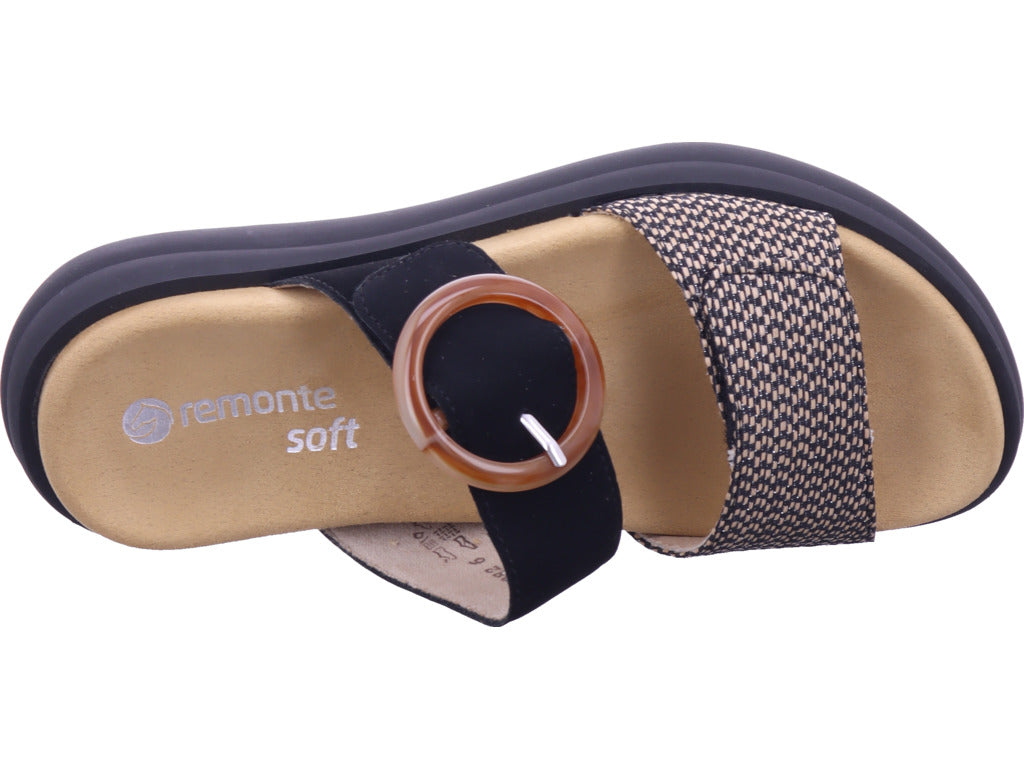 Remonte Damen Pantolette Remonte Sandale in schwarz