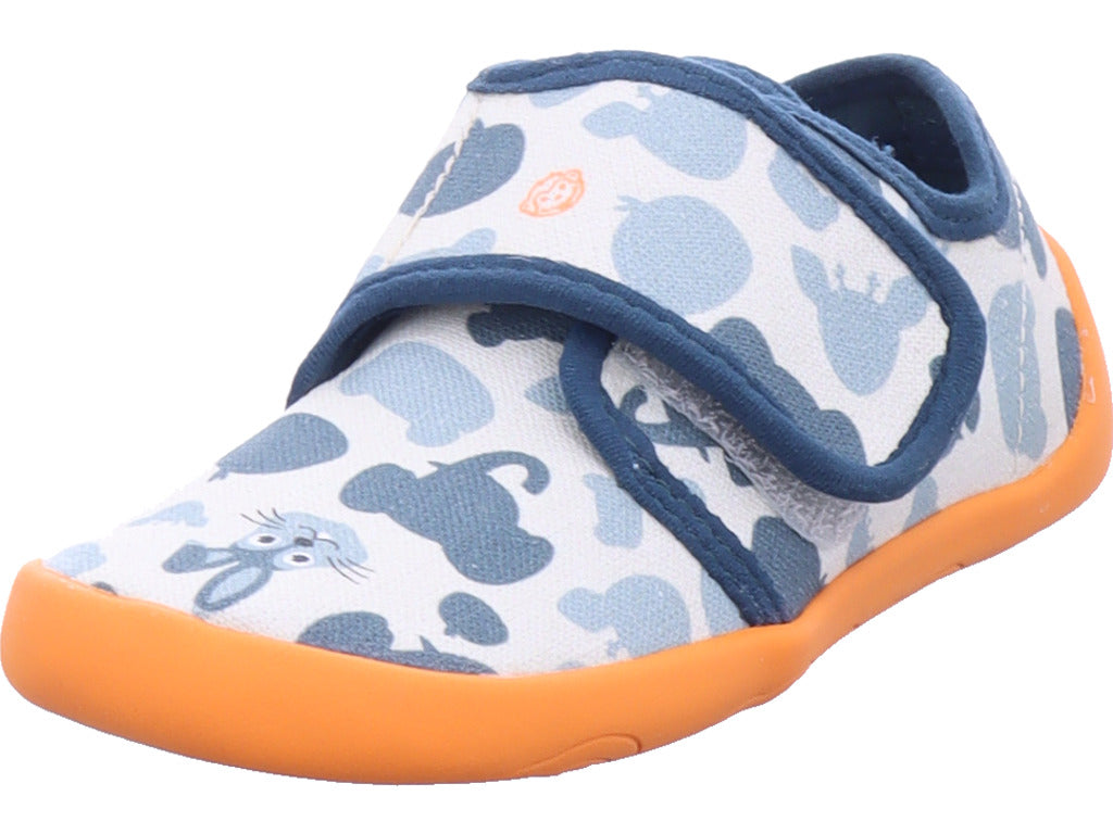 Affenzahn Mädchen  Hausschuh Baumwolle Movy Hase in orange